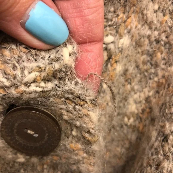 J Jill Alpaca Mohair Blend Knit Duster Cardigan Multicolor Size Medium - Picture 13 of 14